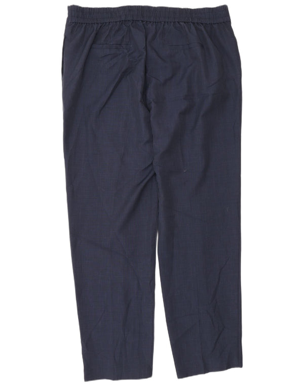 Marks & Spencer Womens Straight Chino Trousers UK 18 XL W36 L30 Navy Blue