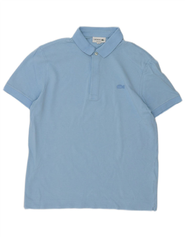Lacoste Mens Regular Fit Polo Shirt Size 4 Medium Blue Cotton