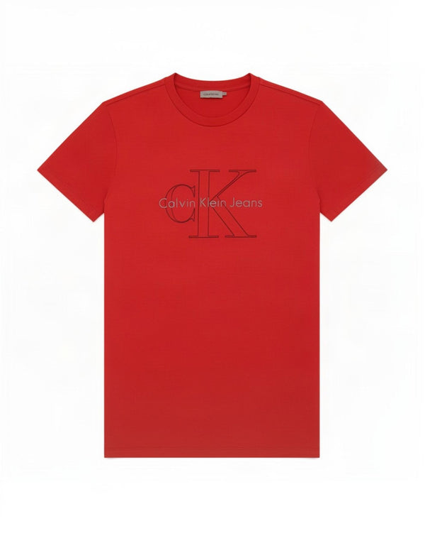 Calvin Klein Jeans Mens Graphic T-Shirt Top Small Red Cotton
