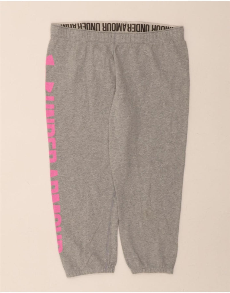 UNDER ARMOUR Womens Capri Tracksuit Trousers Joggers UK 16 Large Grey Vintage Under Armour and Second-Hand Under Armour from Messina Hembry 