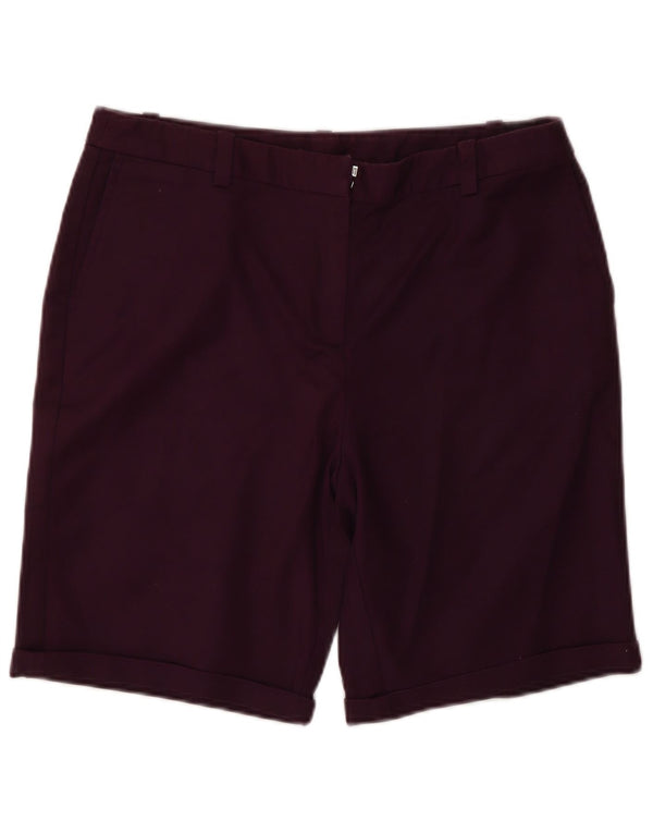 Crew Clothing Womens Chino Shorts UK 12 Medium W30 Burgundy Cotton