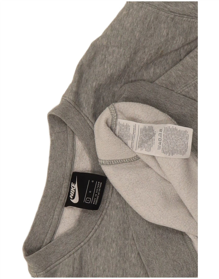 Nike Mens Sweatshirt Jumper Large Grey Flecked Cotton