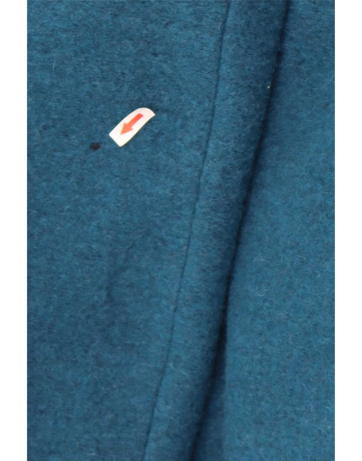 Zara Womens Overcoat UK 14 Medium Navy Blue Polyester