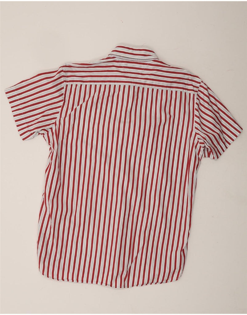 TOMMY HILFIGER Mens Short Sleeve Shirt Large Red Striped Cotton Vintage Tommy Hilfiger and Second-Hand Tommy Hilfiger from Messina Hembry 