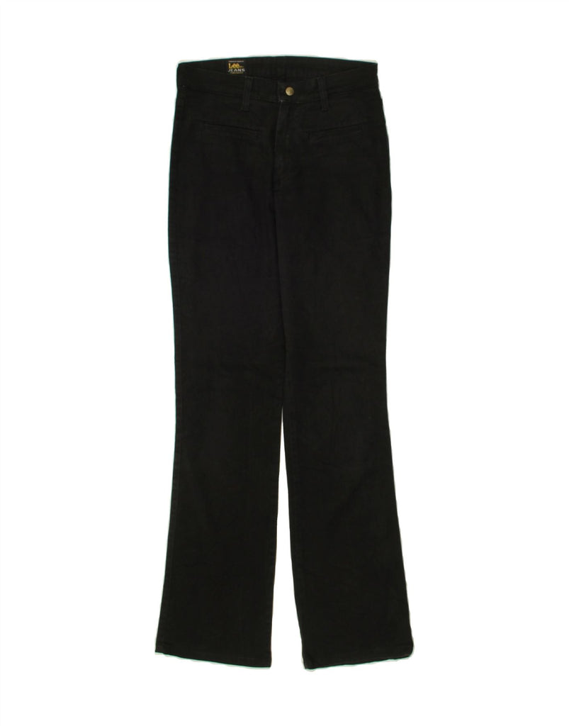 LEE Womens Straight Casual Trousers US 12 Large W30 L33 Black Cotton | Vintage Lee | Thrift | Second-Hand Lee | Used Clothing | Messina Hembry 