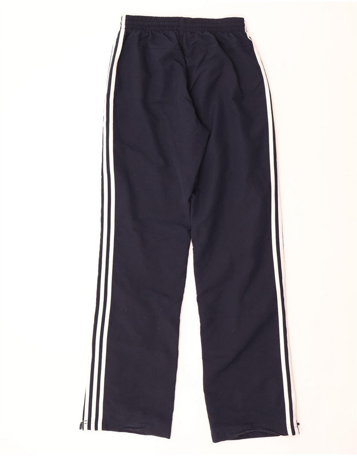 ADIDAS Boys Tracksuit Trousers 15-16 Years Navy Blue Polyester