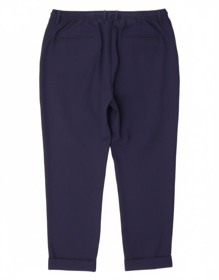 Zara Mens Tapered Chino Trousers Large W32 L26 Navy Blue Polyester