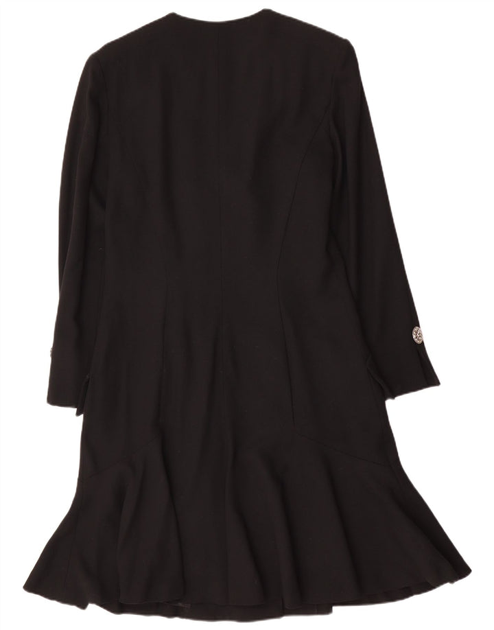 Soprano Womens Long Sleeve Shirt Dress UK 14 Medium Black Wool