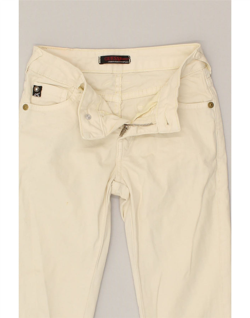 GUESS Girls Straight Casual Trousers 3-4 Years W22 L19  Off White | Vintage Guess | Thrift | Second-Hand Guess | Used Clothing | Messina Hembry 