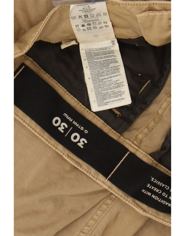 G-STAR Mens Classics Slim Cargo Trousers W30 L30  Beige Cotton