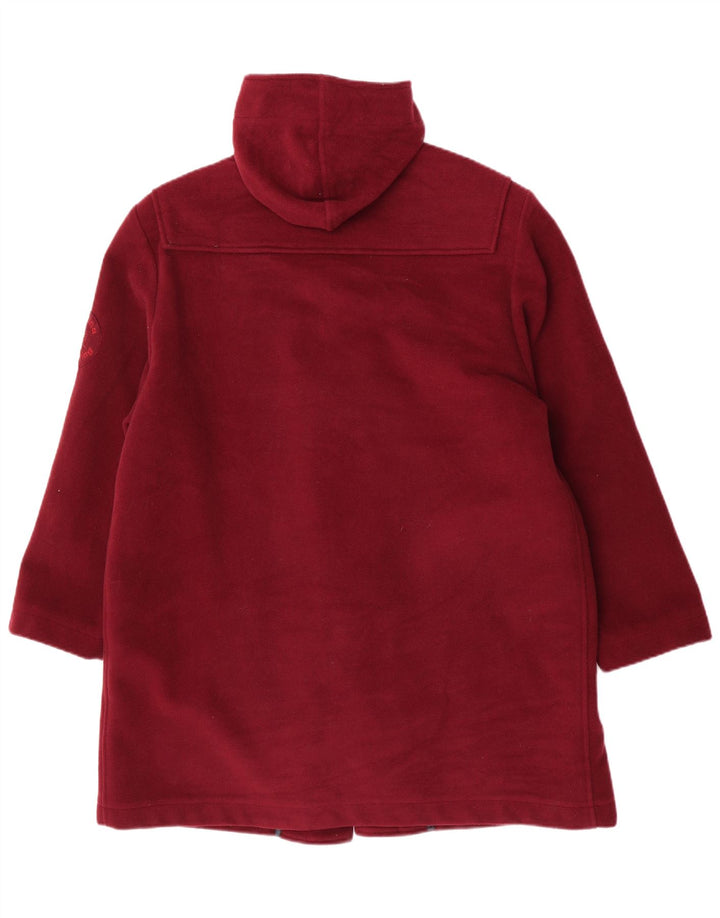 Marina Yachting Mens Hooded Loose Fit Duffle Coat IT 48 Medium Maroon Wool