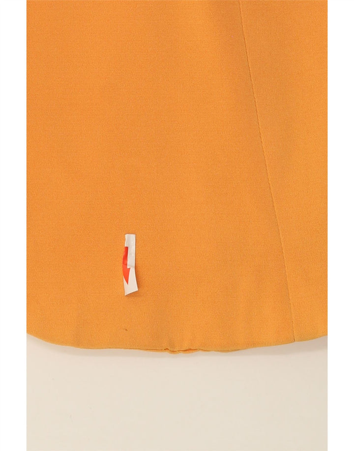 Vintage Womens 1 Button Blazer Jacket IT 44 Medium Orange Acetate