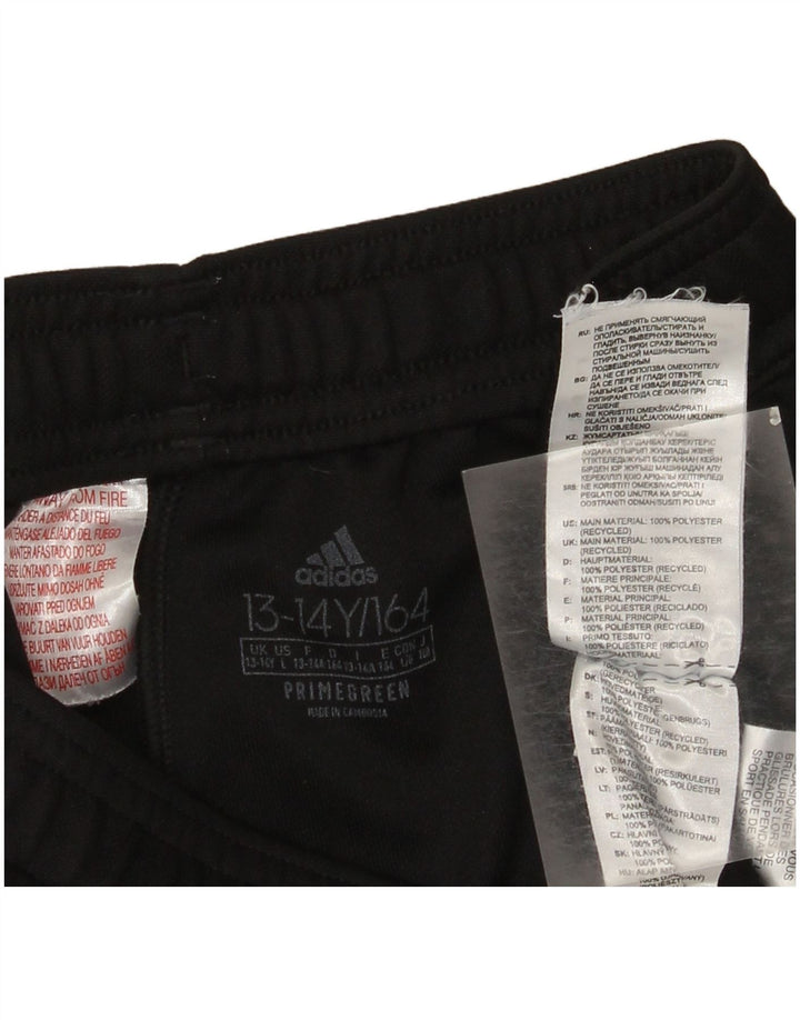Adidas Boys Aeroready Tracksuit Trousers 13-14 Years Black Polyester