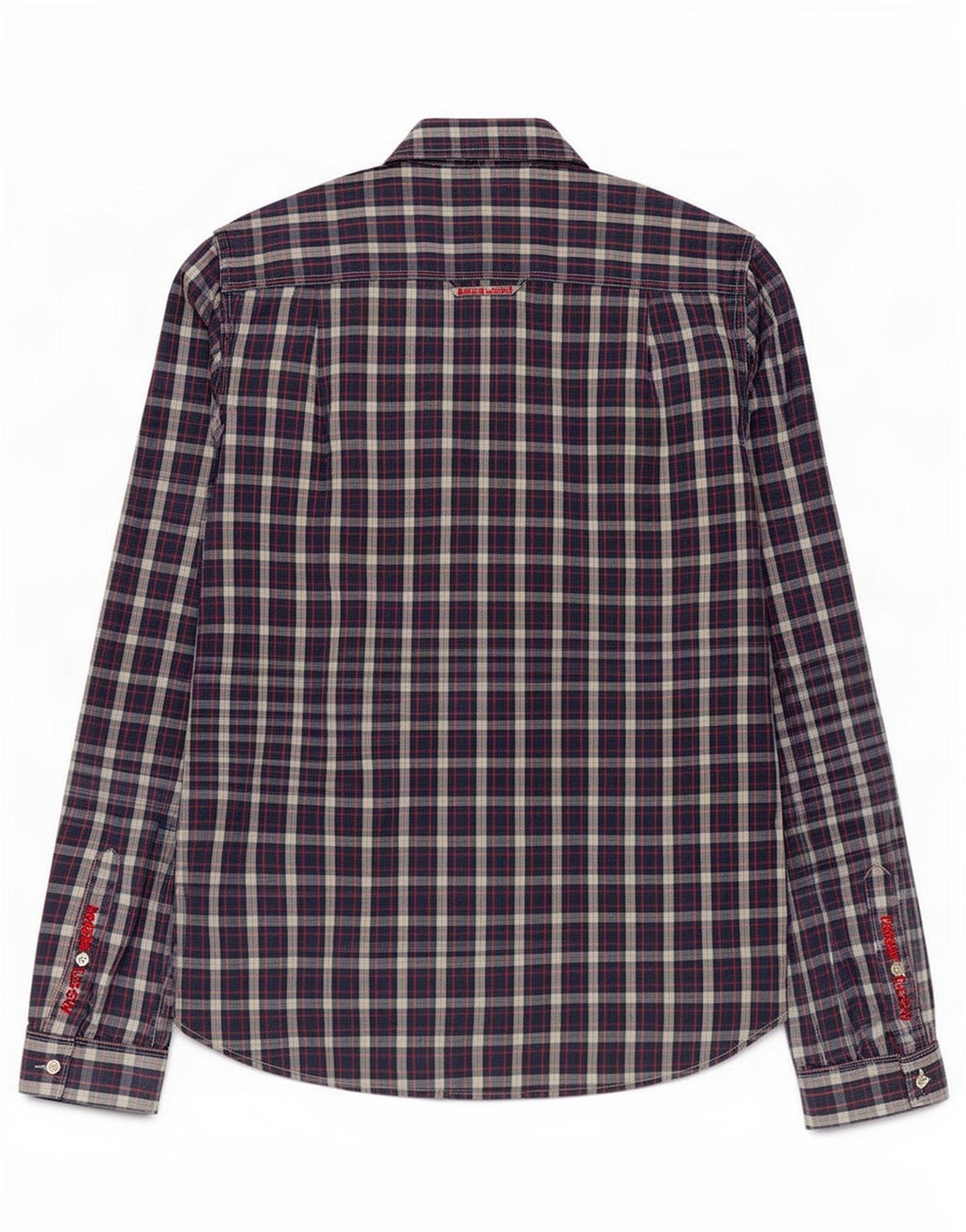 Superdry Mens Shirt Medium Navy Blue Check Cotton