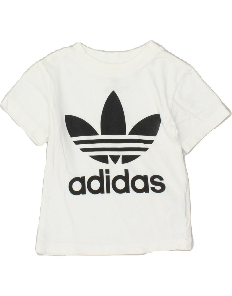 ADIDAS Baby Boys Graphic T-Shirt Top 18-24 Months White Cotton | Vintage Adidas | Thrift | Second-Hand Adidas | Used Clothing | Messina Hembry 