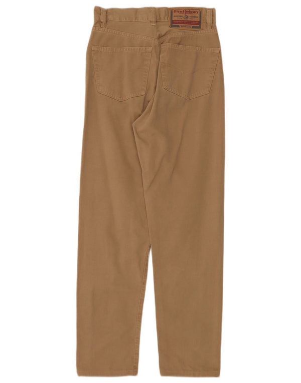 DIESEL Womens Straight Casual Trousers W28 L28 Beige Cotton