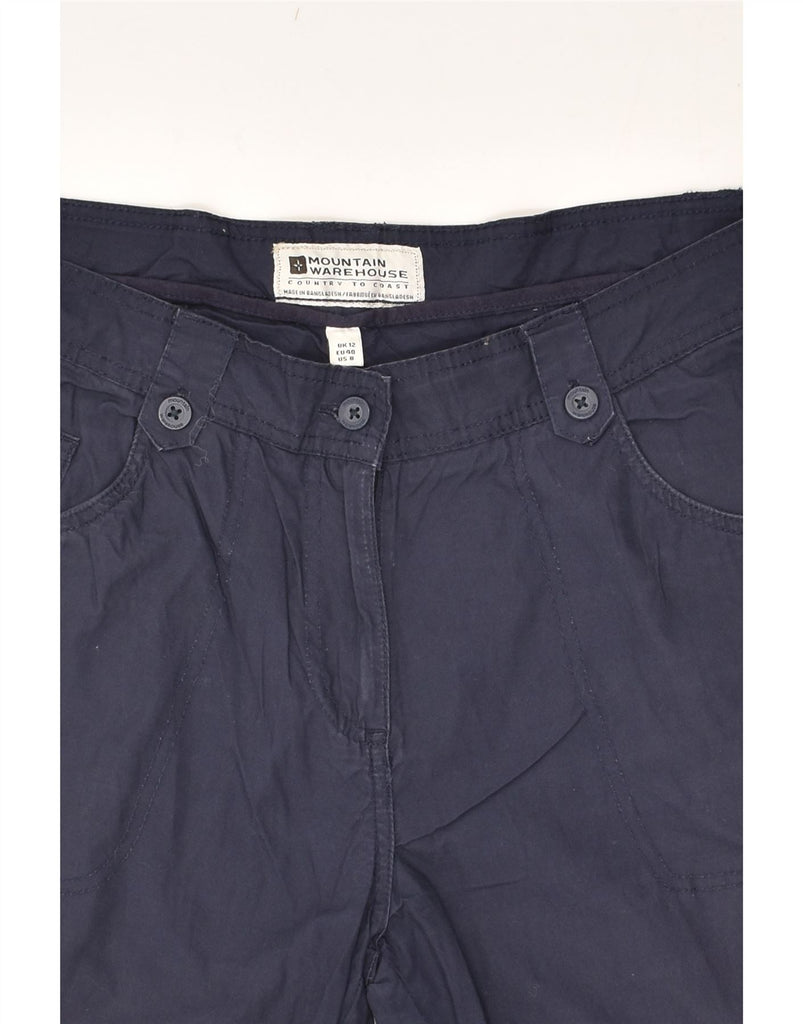 MOUNTAIN WAREHOUSE Womens Casual Trousers UK 12 Medium W32 L30 Navy Blue | Vintage Mountain Warehouse | Thrift | Second-Hand Mountain Warehouse | Used Clothing | Messina Hembry 