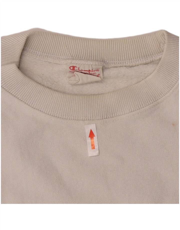 Champion Womens Sweatshirt Jumper UK 20 2XL White Cotton