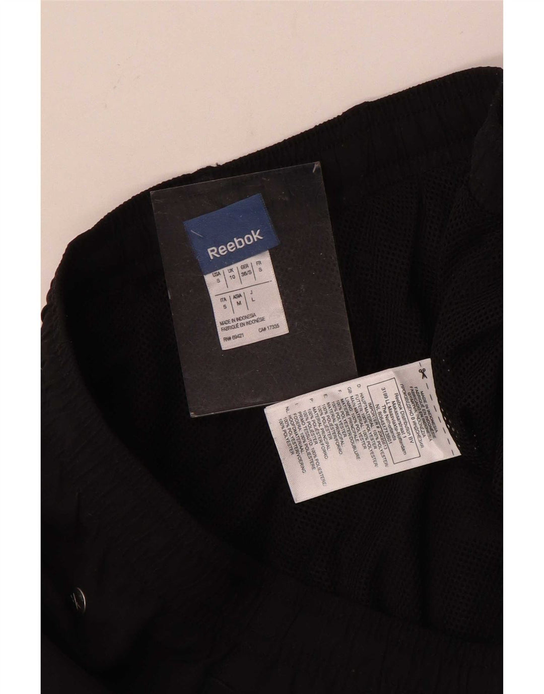 Reebok Womens Capri Tracksuit Trousers UK 10 Small Black Polyester