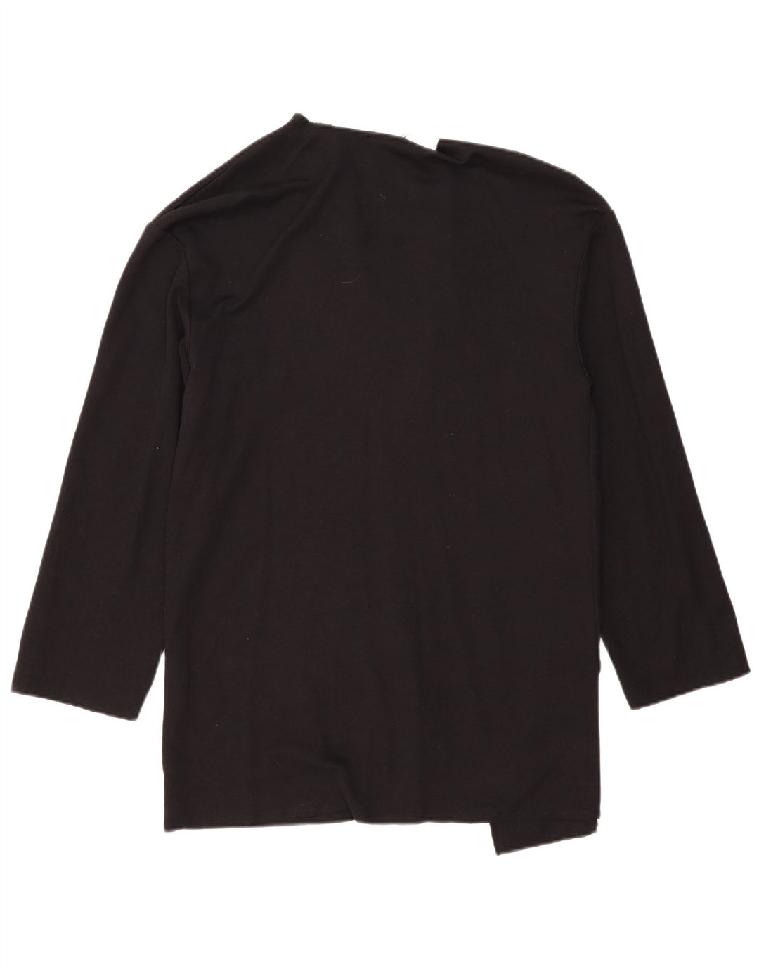 Zara Womens Longline Oversized Cardigan Top UK 10 Small Black Cotton