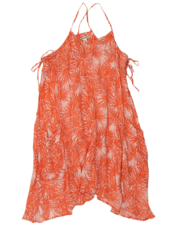 Whistles Womens Asymmetric Halter Dress UK 12 Medium Orange Floral