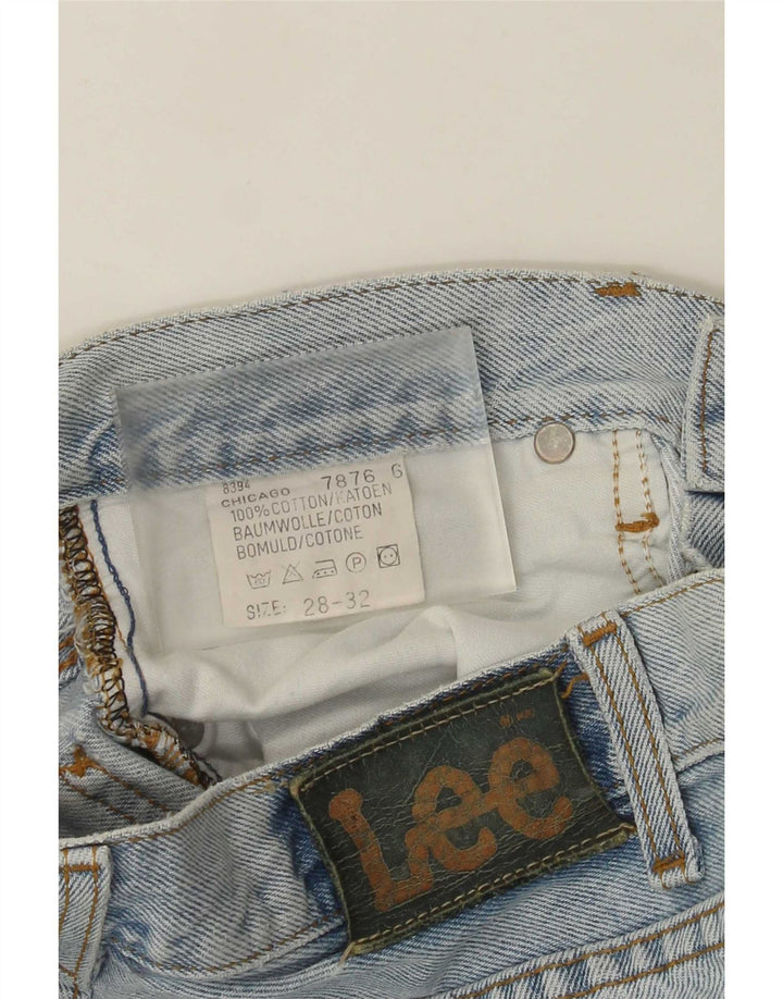 Lee Womens Straight Jeans W28 L32 Blue Cotton