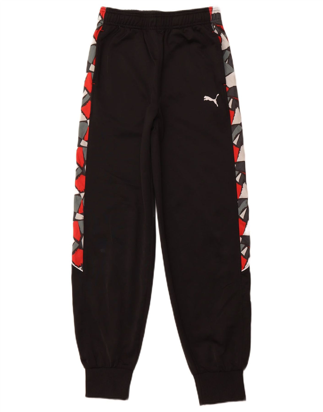 PUMA Boys Tracksuit Trousers Joggers 14-15 Years Large  Black Geometric