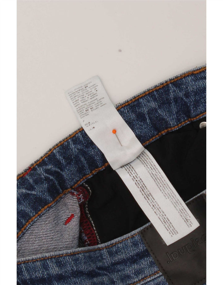 Desigual Mens Distressed Straight Jeans W36 L32 Blue Cotton