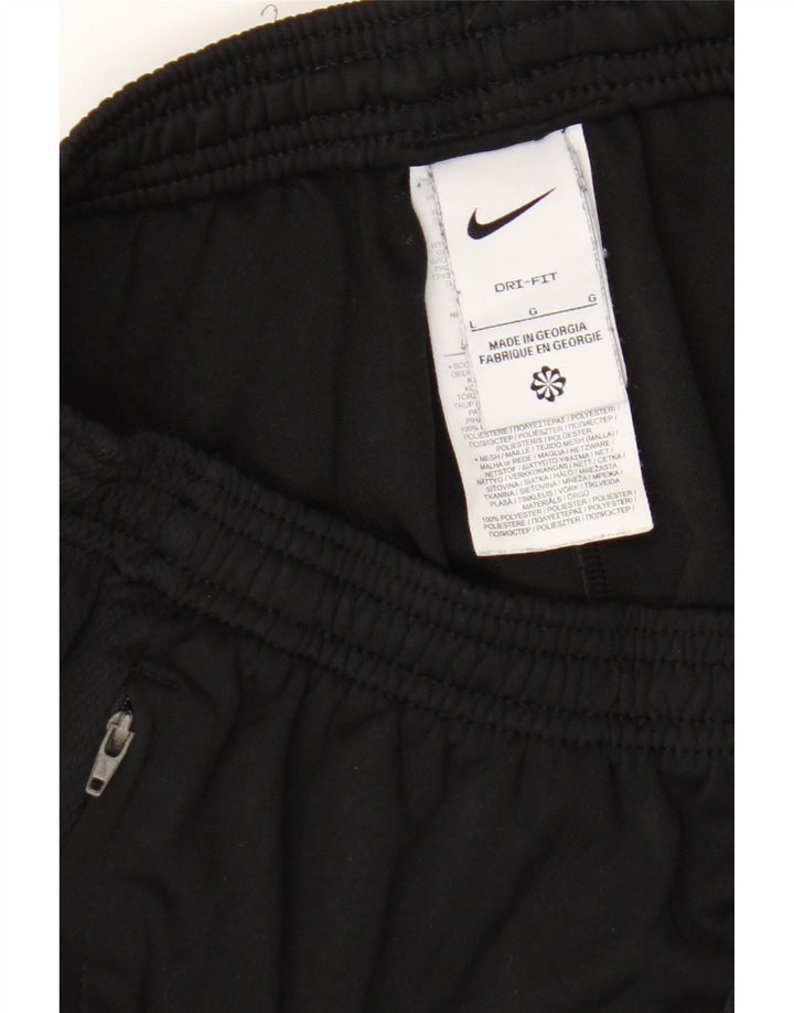 Nike Mens Dri Fit Tracksuit Trousers Large  Black Polyester