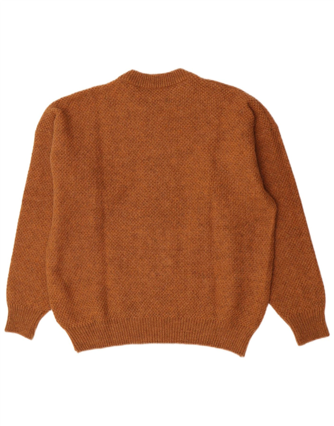 Think Pink Mens Crew Neck Jumper Sweater IT 52 Large Brown Acrylic