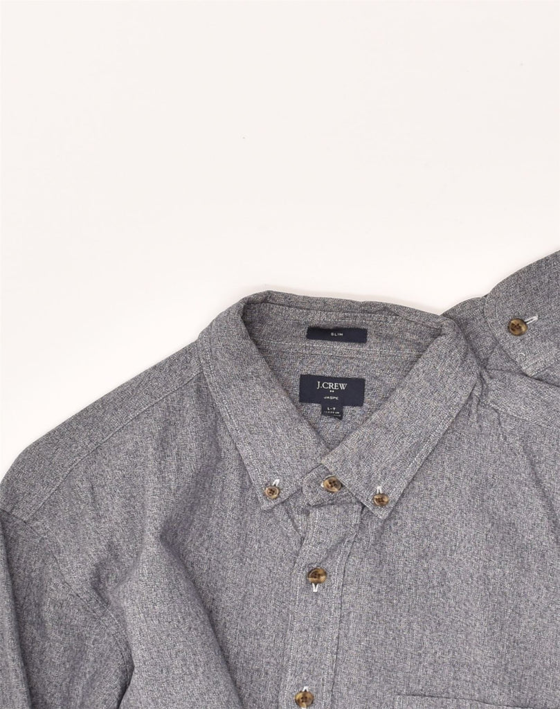 J. CREW Mens Slim Shirt Large Grey Cotton | Vintage J. Crew | Thrift | Second-Hand J. Crew | Used Clothing | Messina Hembry 