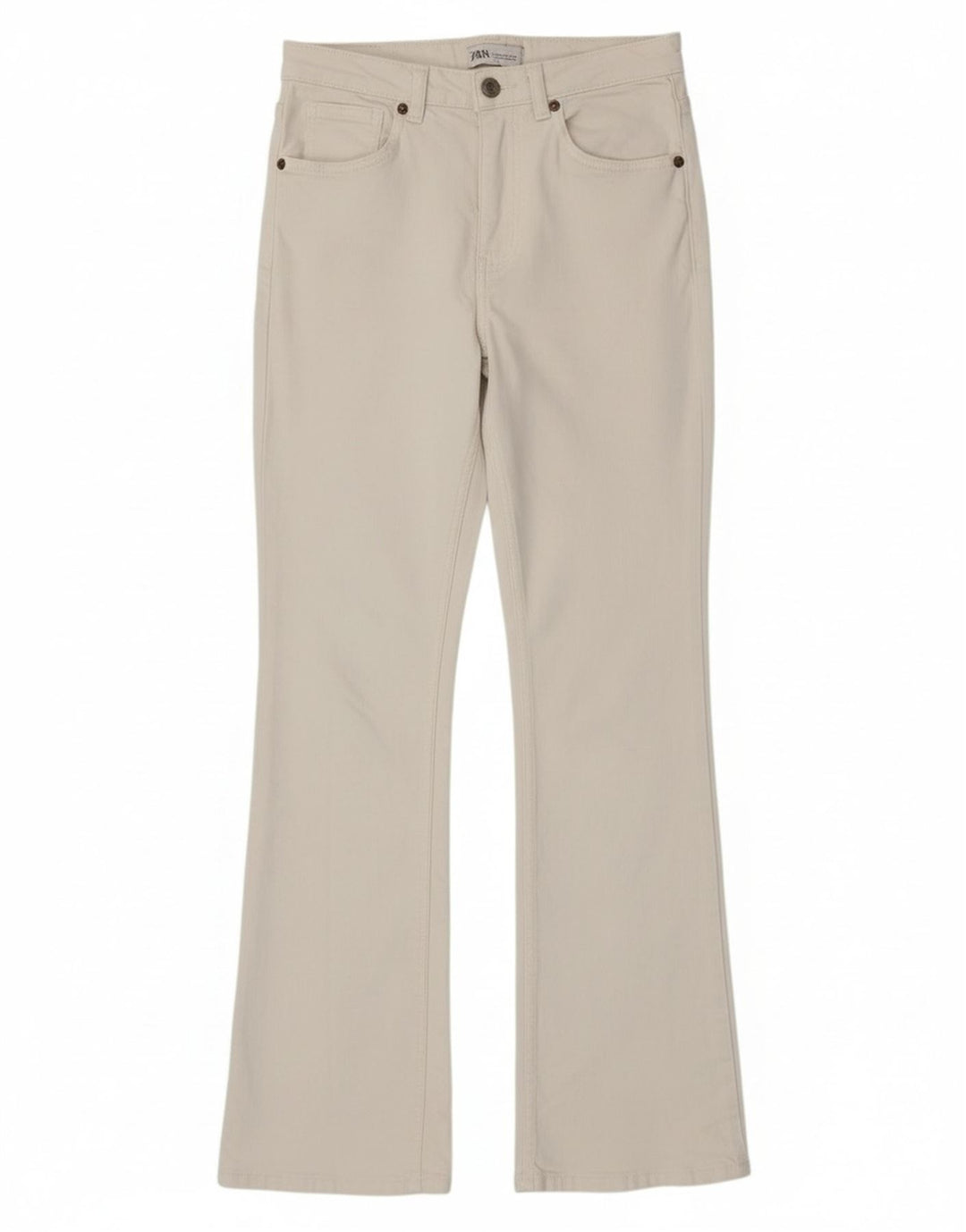 Zara Womens Flared Jeans EU 36 XS W26 L32 White