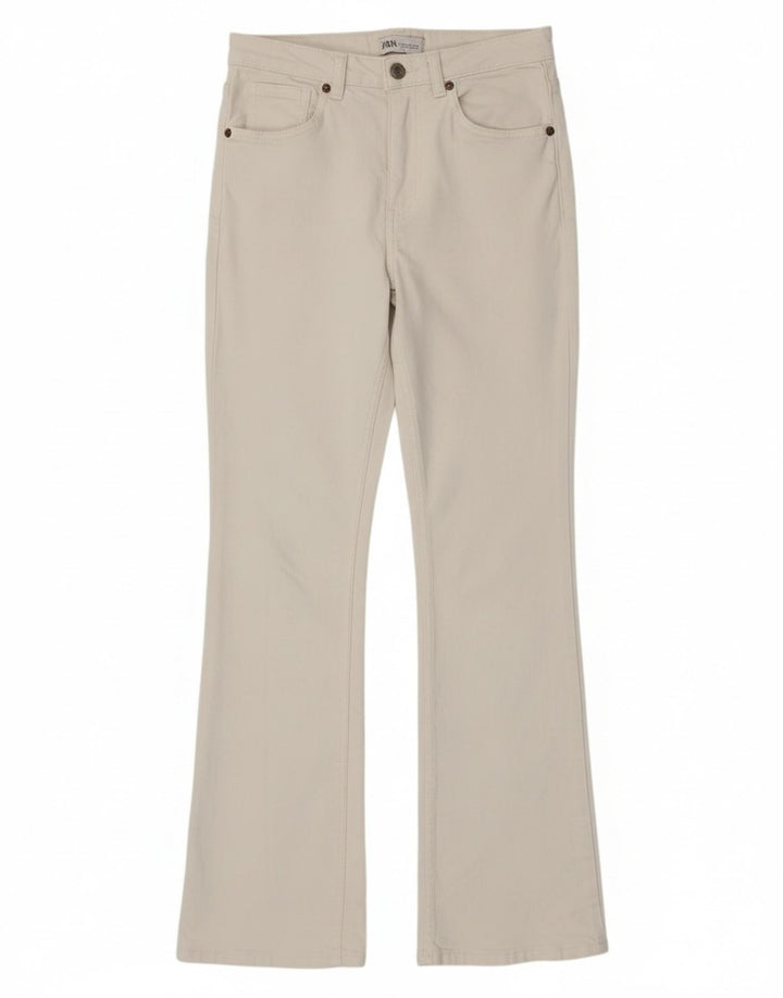 Zara Womens Flared Jeans EU 36 XS W26 L32 White