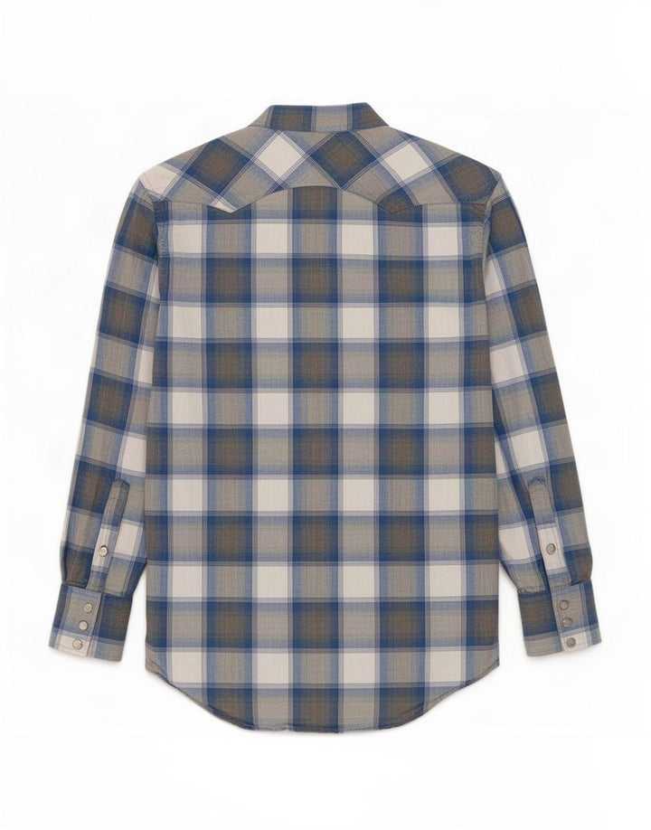 Levi's Mens Shirt Medium Blue Check Cotton