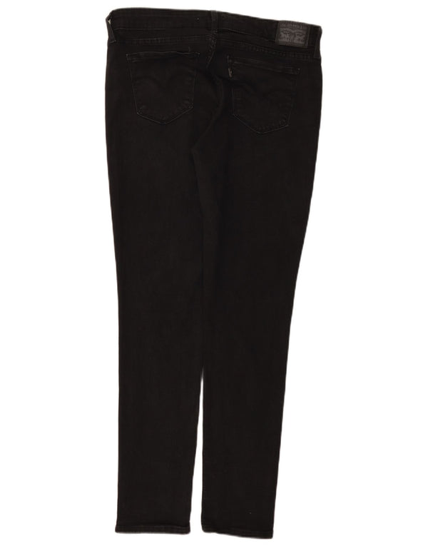 Levi's Womens 711 Skinny Jeans W30 L30 Black Cotton