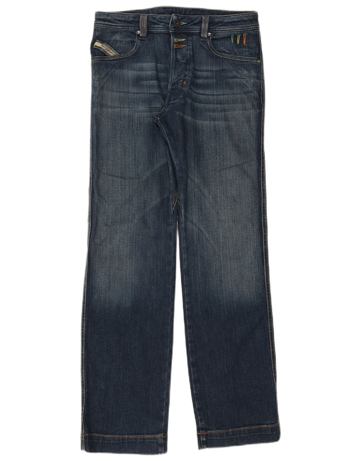 Diesel Mens Straight Jeans W30 L33 Blue Cotton