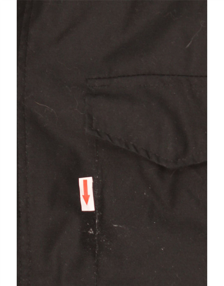Brandit Mens Hooded Utility Jacket UK 40 Large Black Polyester