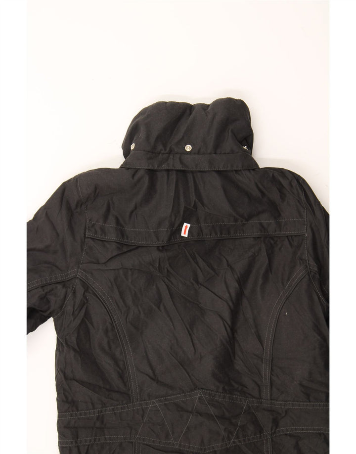 ADIDAS Girls Windbreaker Coat 11-12 Years Black Polyester Vintage Adidas and Second-Hand Adidas from Messina Hembry 