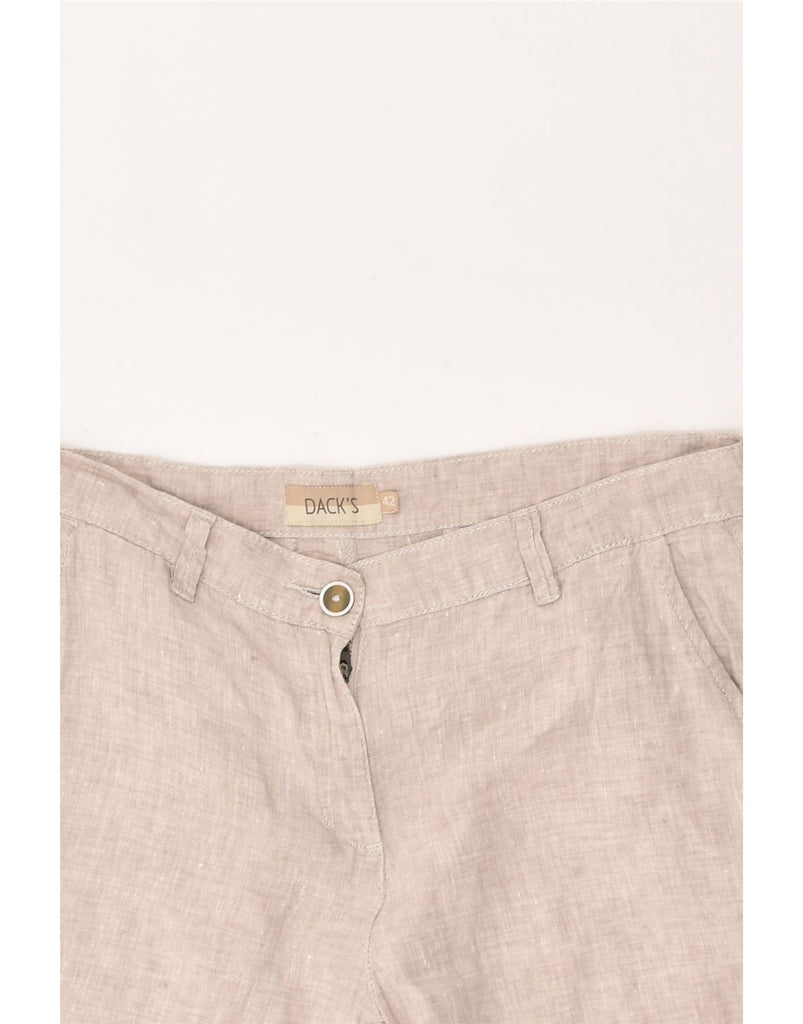 DACK'S Womens Casual Shorts IT 42 Medium W29  Grey Linen | Vintage Dack's | Thrift | Second-Hand Dack's | Used Clothing | Messina Hembry 