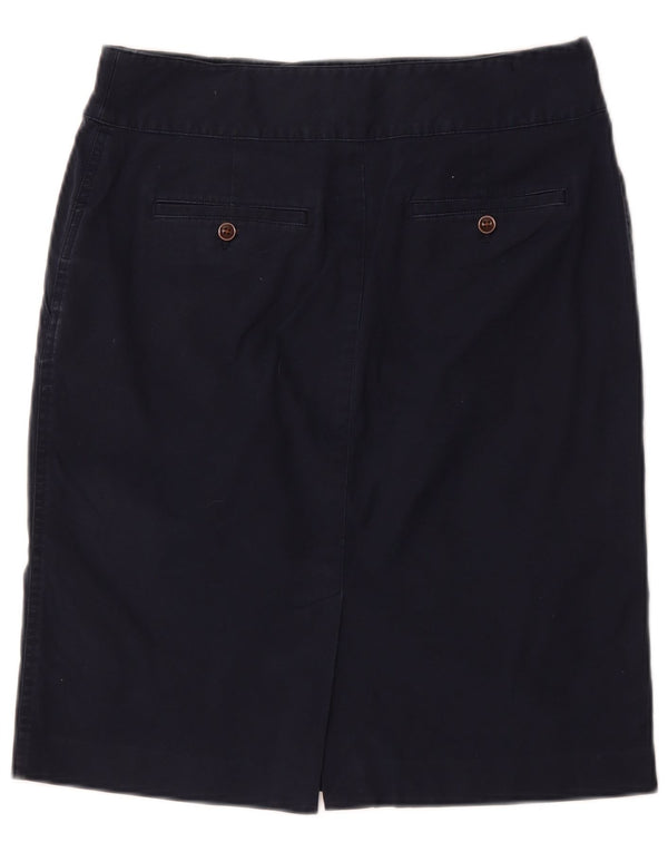 Ralph Lauren Womens Straight Skirt US 8 Medium W32 Navy Blue Cotton