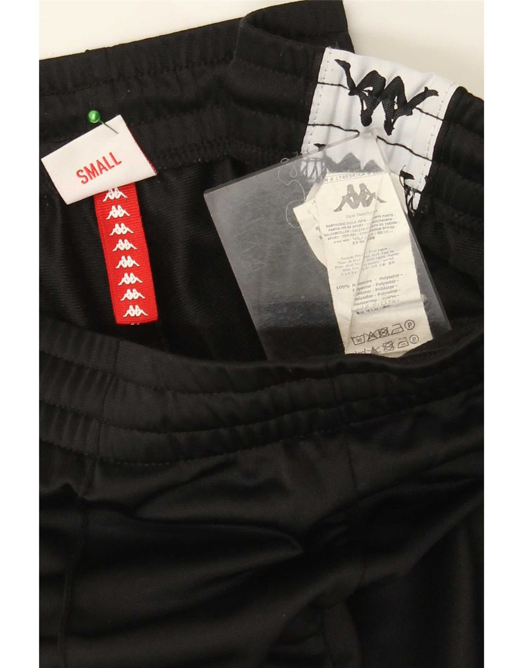 Kappa Mens Graphic Tracksuit Trousers Joggers Small Black Colourblock