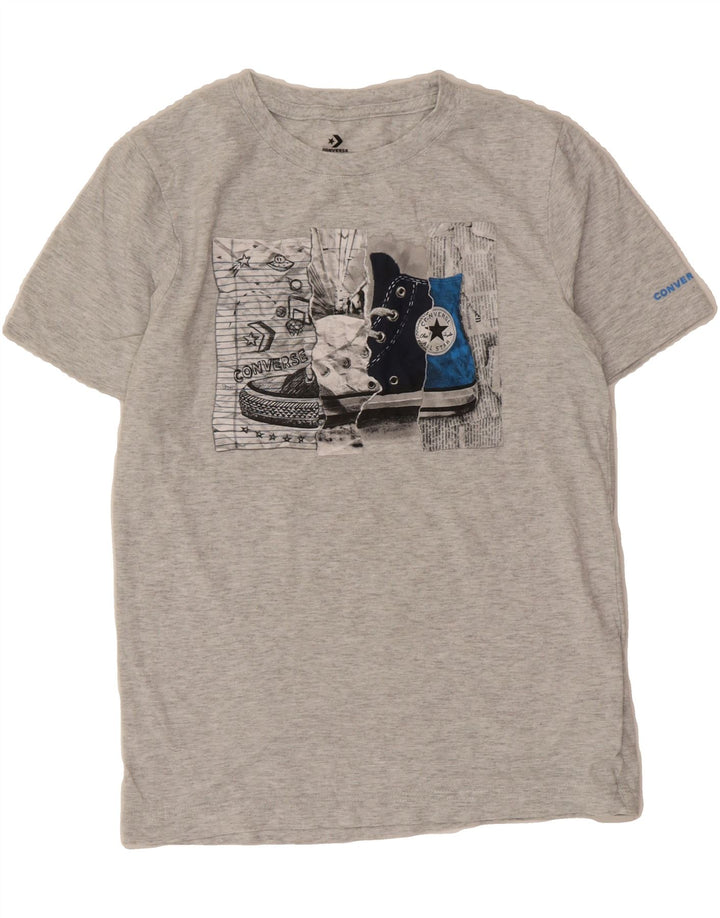 CONVERSE Boys Graphic T-Shirt Top 10-11 Years Medium  Grey Cotton Vintage Converse and Second-Hand Converse from Messina Hembry 