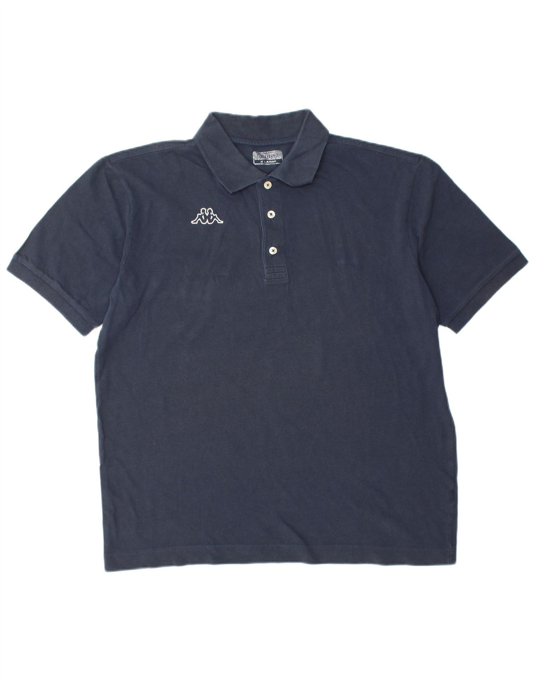 KAPPA Mens Polo Shirt XL Navy Blue Cotton