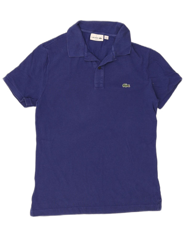 Lacoste Mens Slim Fit Polo Shirt Size 4 Medium Blue Cotton