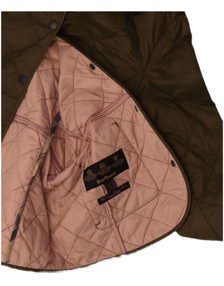 Barbour Womens Quilted Jacket UK 10 Small  Khaki