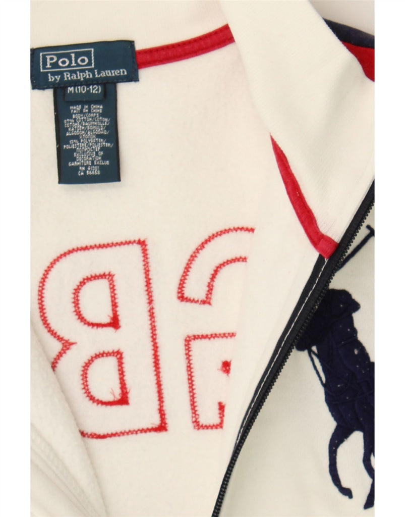 POLO RALPH LAUREN Boys Tracksuit Top Jacket 10-11 Years Medium  White Vintage Polo Ralph Lauren and Second-Hand Polo Ralph Lauren from Messina Hembry 