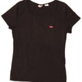 Levi's Womens T-Shirt Top UK 12 Medium Black Cotton