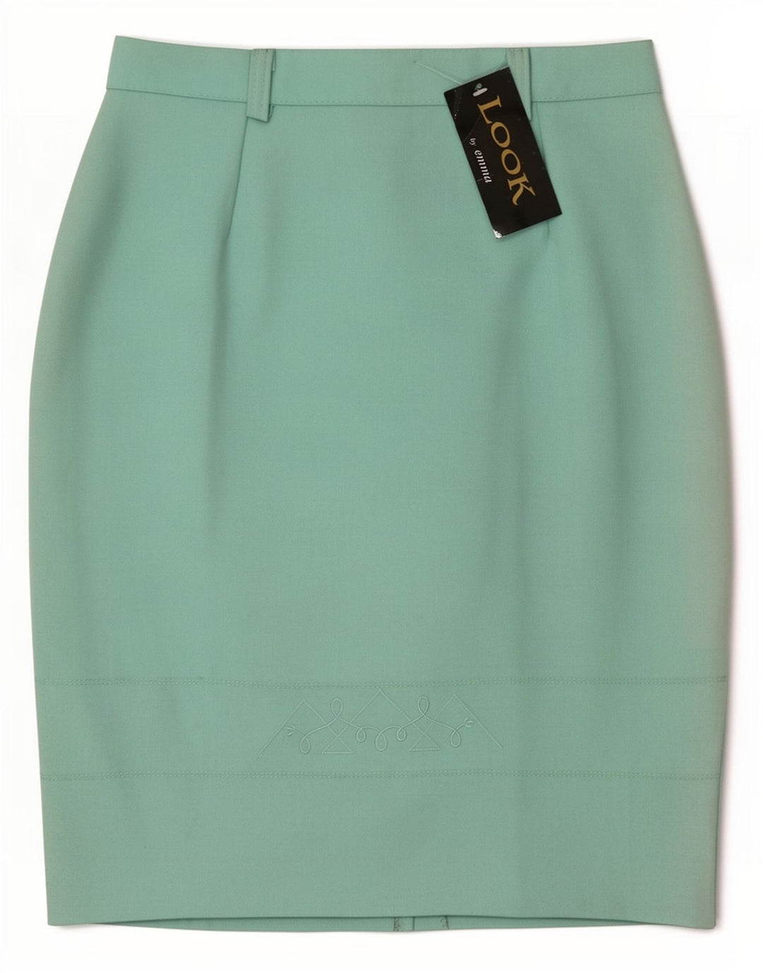 Vintage Womens Pencil Skirt Medium W30 Green Polyester