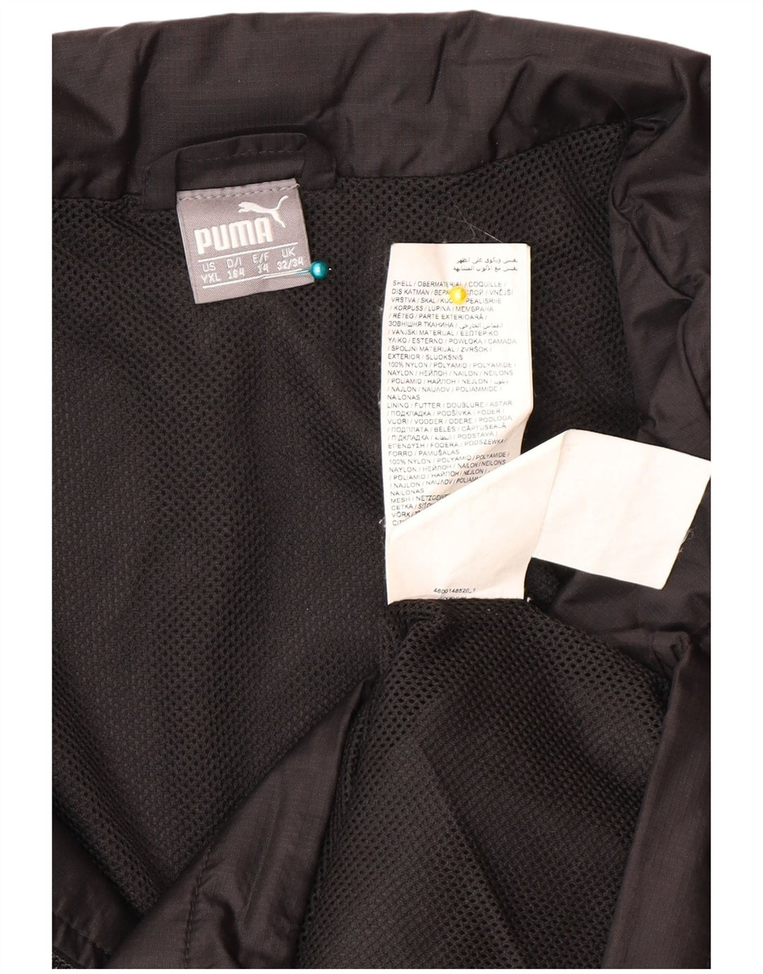 Puma Boys Rain Jacket 13-14 Years Black Polyester