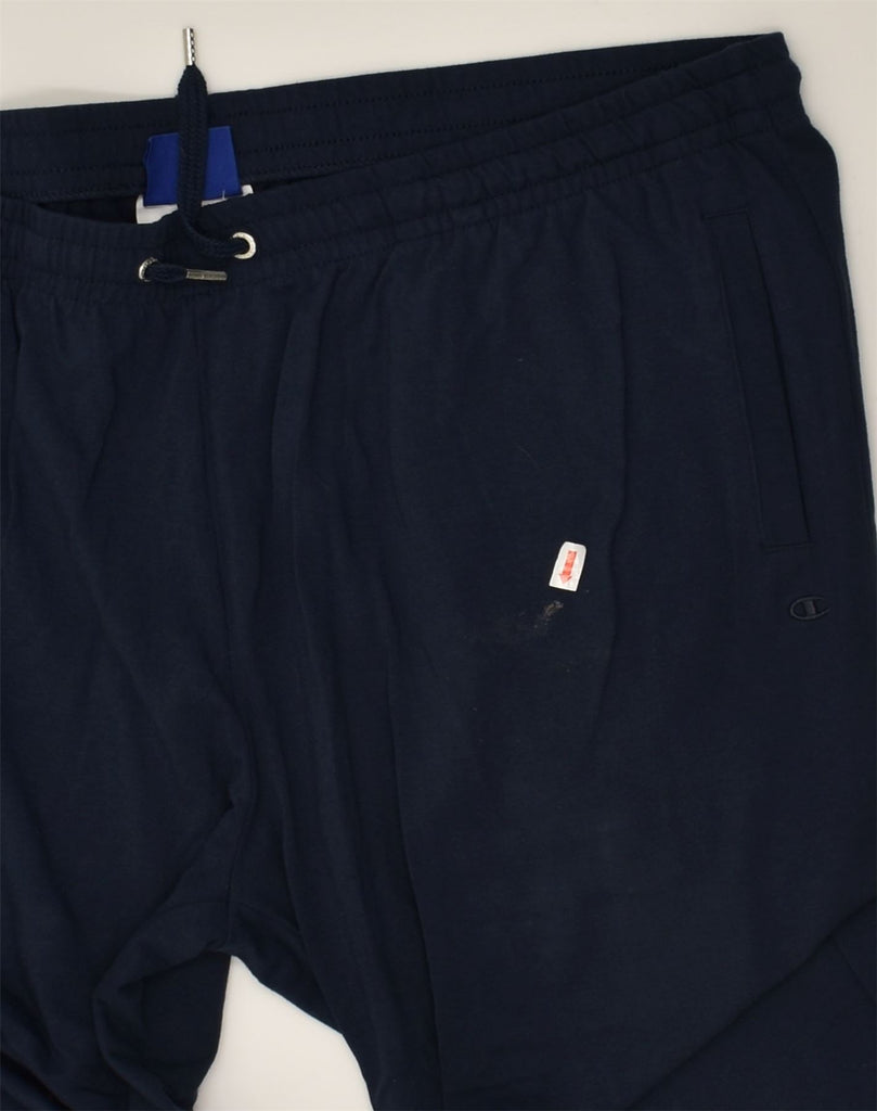 CHAMPION Womens Bermuda Sport Shorts UK 22 3XL Navy Blue Cotton | Vintage Champion | Thrift | Second-Hand Champion | Used Clothing | Messina Hembry 